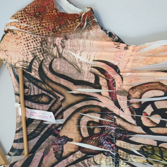 Cristinalove Dress Women's Size Medium Mini Rocker Festival Whimsigoth Abstract - Picture 3 of 8